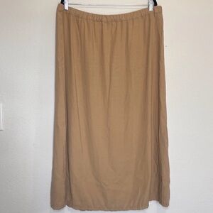 Tuckernuck Keaton Midi Skirt Size XXL Khaki Preppy Academia Minimalist Capsule